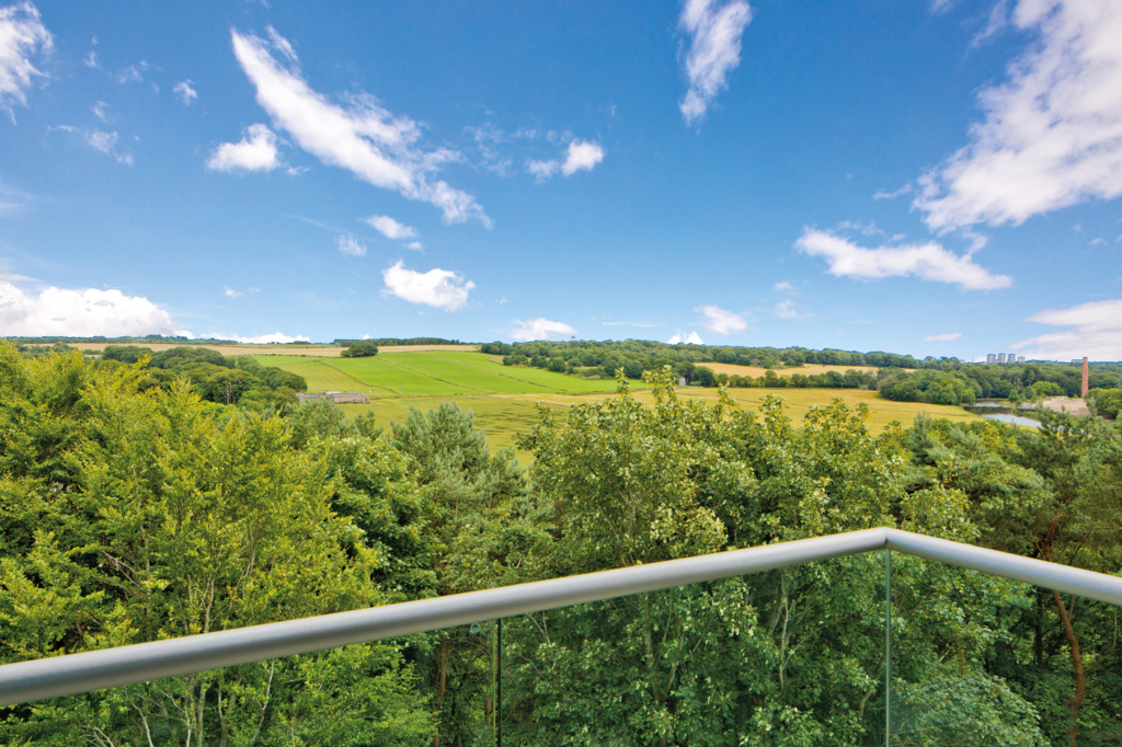 Views over Aberdeenshire from Forbes Place Balcony