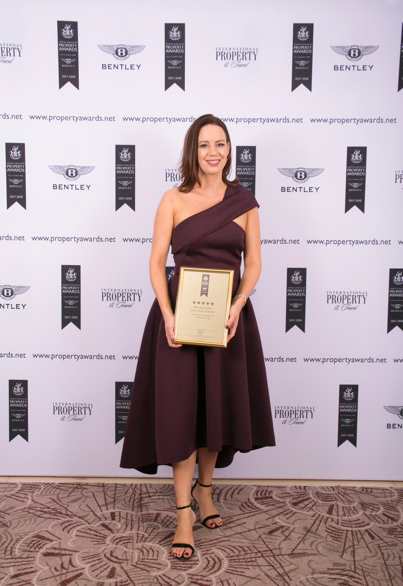 Dandara Living Lettings Manager Mandy Anderson at the International Property Awards ceremony